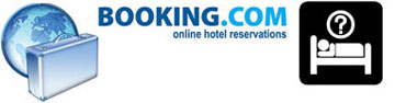 logo booking.com i obrazek łózka