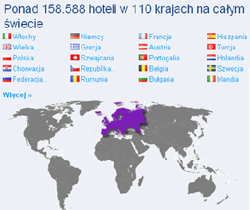 mapa hoteli